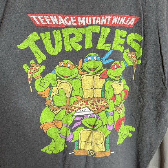 Teenage Mutant Ninja Turtles Men's and Pizza Group Pose T-Shirt Size Large - Picture 3 of 5